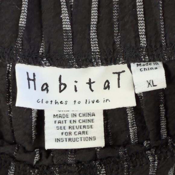 Habitat Black & Gray Striated Rayon Blend Tunic Top + Cropped Trousers Set XL - Picture 15 of 16
